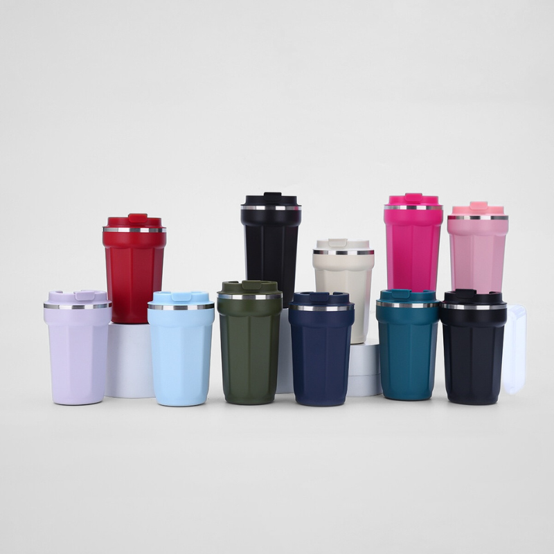 Leakproof Wide-Mouth Travel Mug | 380ml-510ml Double-Wall | Office Cafe Bulk