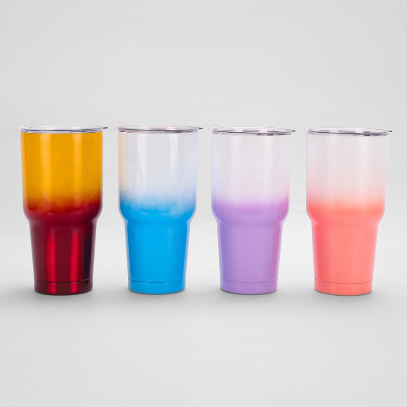 Chic Gradient Travel Tumbler | 30oz Double-Wall Vacuum | Trend Retail Bulk