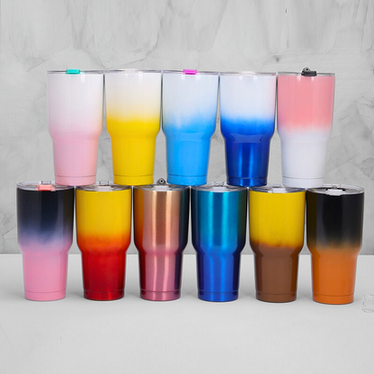 Chic Gradient Travel Tumbler | 30oz Double-Wall Vacuum | Trend Retail Bulk