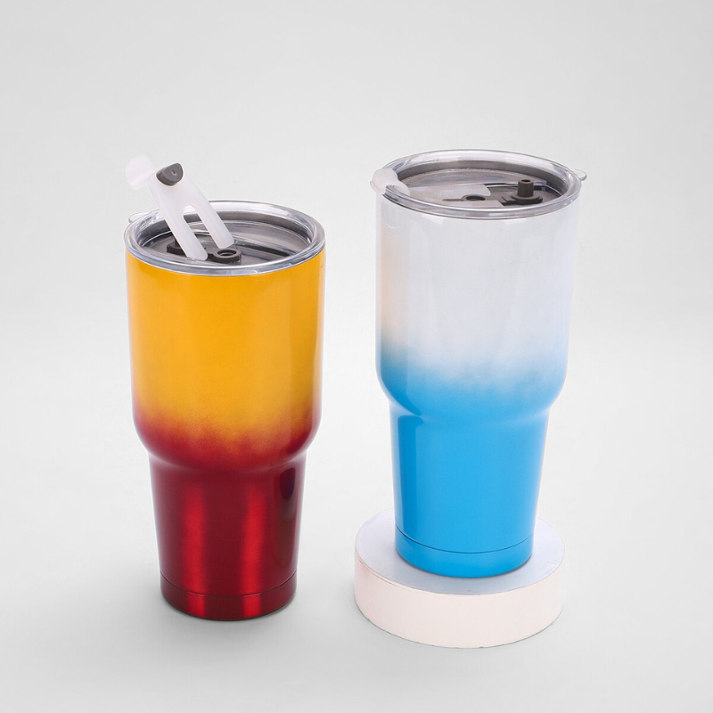 Chic Gradient Travel Tumbler | 30oz Double-Wall Vacuum | Trend Retail Bulk