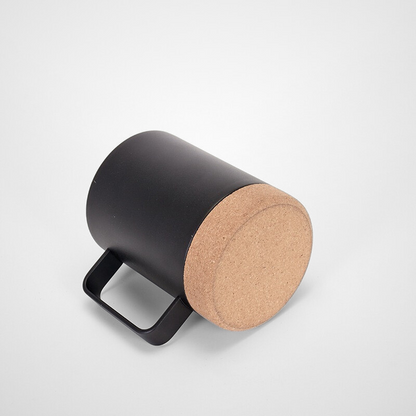 Aesthetic Office Coffee Mug | 12oz Double-Wall with Cork Bottom | Executive Bulk
