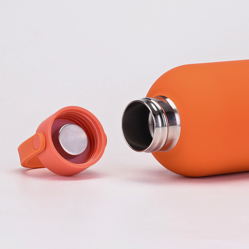 Classic Narrow-Mouth Sports Bottle | Premium SUS304 Steel | Multi-Cap Gym Flask