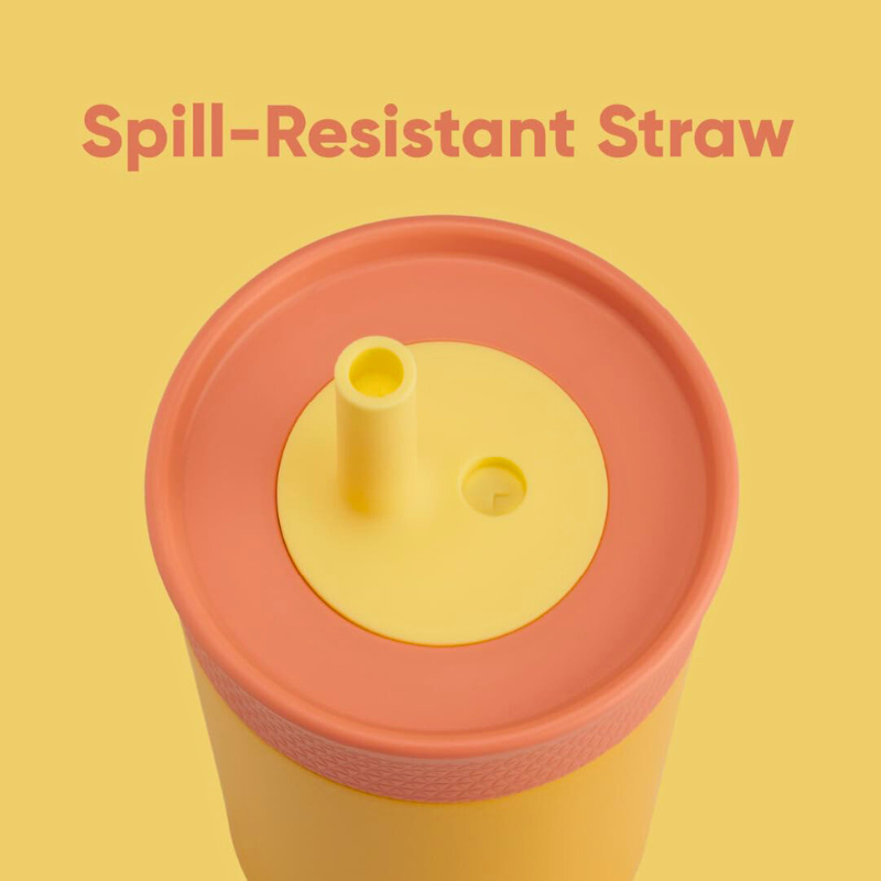 12oz Kids Insulated Tumbler | Spill-Resistant Flexible Straw | Safety Hydration Bottle