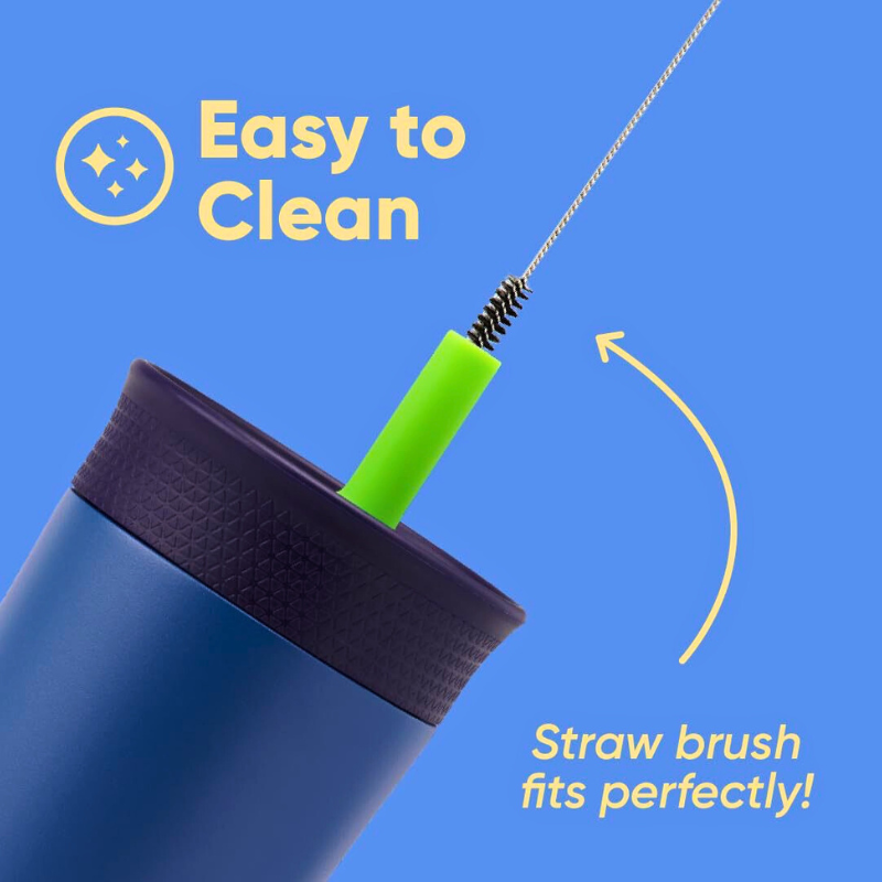 12oz Kids Insulated Tumbler | Spill-Resistant Flexible Straw | Safety Hydration Bottle